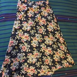 Vintage silk Ralph Lauren floral midi skirt